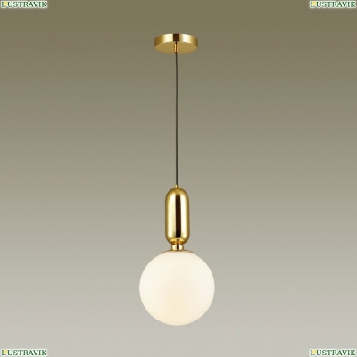 Подвес 4669/1 ★Odeon Light, 1 x 40Вт☀, Золото► — Купить▼