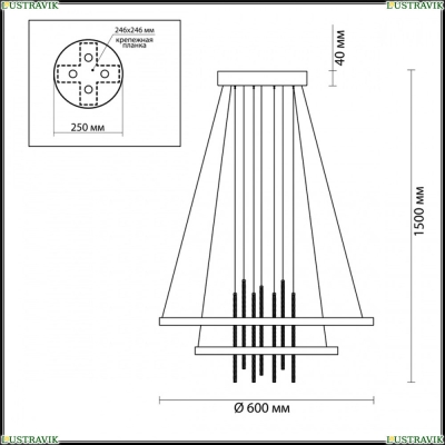 Подвес 3901/63L ★Odeon Light, 1 x 63Вт☀, Черный► — Купить▼