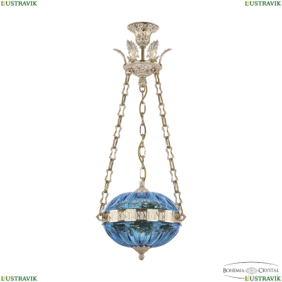 Подвес 71000P/30 GW Aquamarine/M-1H Y8 ★Bohemia Ivele Crystal, Золото белёное► — Купить▼