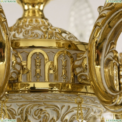 Люстра 71202/8/175 A GW ★Bohemia Ivele Crystal, Золото белёное► — Купить▼