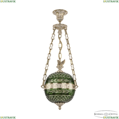 Подвес 71000P/25 GW Clear-Green/H-1J FS1S ★Bohemia Ivele Crystal, Золото белёное► — Купить▼
