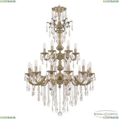 Люстра 72101/12+6/250/XL/2d B FP ★Bohemia Ivele Crystal, Патина► — Купить▼