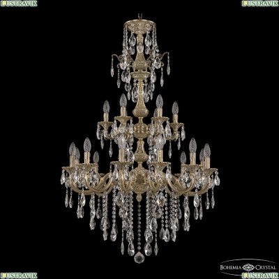 Люстра 72101/12+6/250/XL/2d B FP ★Bohemia Ivele Crystal, Патина► — Купить▼