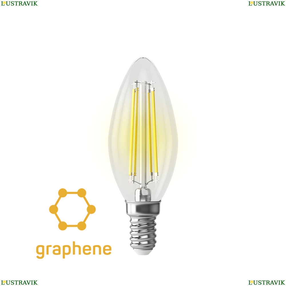 Voltega Crystal 7135 Светодиодная лампа, Свеча E14 4000K 9W Graphene - купить в интернет-магазине ЛЮСТРАВИК