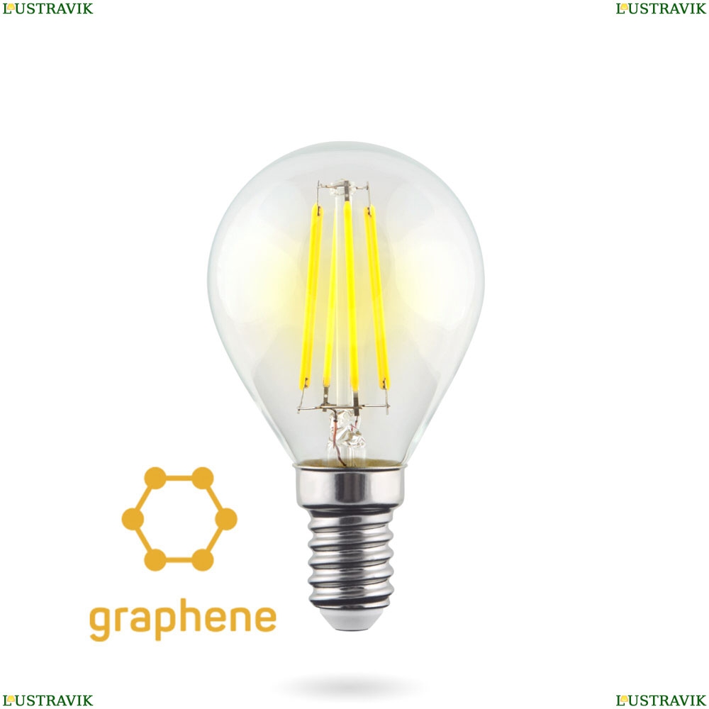 Voltega Crystal 7137 Светодиодная лампа, Шар Е14 4000К 9W Graphene - купить в интернет-магазине ЛЮСТРАВИК