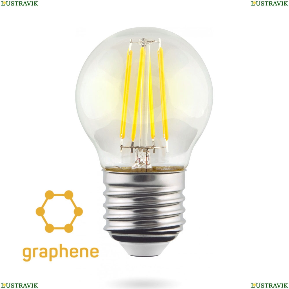 Voltega Crystal 7138 Светодиодная лампа, Шар Е27 2800К 9W Graphene - купить в интернет-магазине ЛЮСТРАВИК
