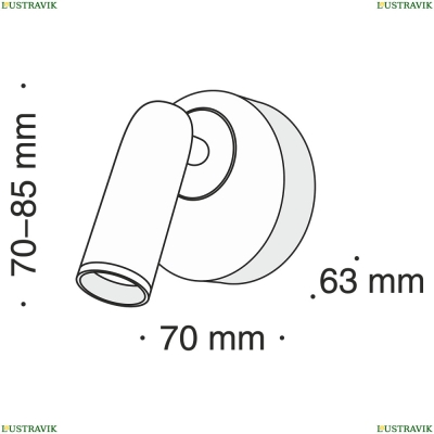 Спот C038WL-L3B3K ★Maytoni, 1 x 3Вт☀, Черный► — Купить▼