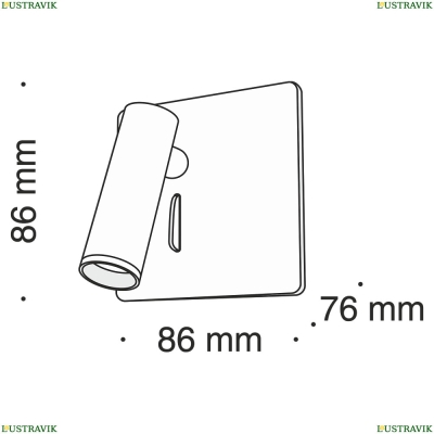 Бра C040WL-L3B3K ★Maytoni, 1 x 3Вт☀, Черный► — Купить▼