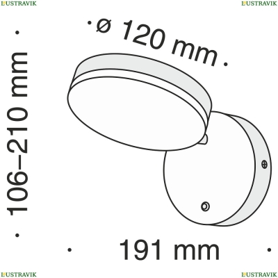 Бра MOD070WL-L8B3K ★Maytoni, 1 x 8Вт☀, Черный► — Купить▼