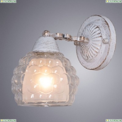 Бра A7695AP-1WG ★Arte Lamp, Белый с патиной► — Купить▼
