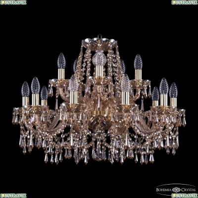 Люстра 1403/10+5/240 G M721 ★Bohemia Ivele Crystal, Золото► — Купить▼
