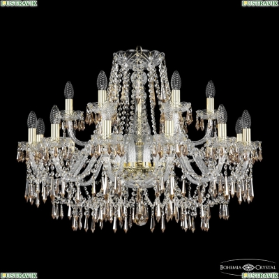 Люстра 1403/12+6/300 G K721 ★Bohemia Ivele Crystal, Золото► — Купить▼