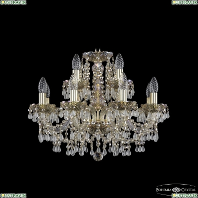 Люстра 1410/8+4/195 G V0300 M801 ★Bohemia Ivele Crystal, Золото► — Купить▼