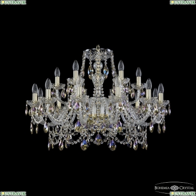 Люстра 1411/12+6/300 G K801 ★Bohemia Ivele Crystal, Золото► — Купить▼
