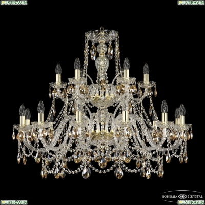Люстра 1411/12+6/360/2d G K721 ★Bohemia Ivele Crystal, Золото► — Купить▼
