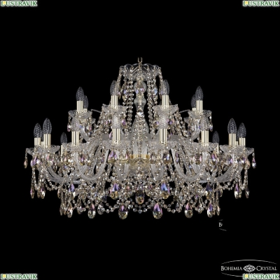 Люстра 1411/16+8/360 G R801 ★Bohemia Ivele Crystal, Золото► — Купить▼