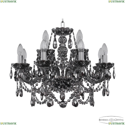 Люстра 1411/8+4/195 Ni M731 ★Bohemia Ivele Crystal, Никель► — Купить▼