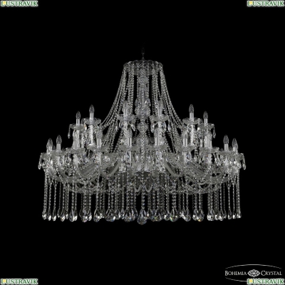 Люстра 1413/24+12/530 Ni ★Bohemia Ivele Crystal, Никель► — Купить▼