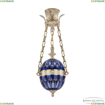 Люстра 71000P/20 GW Clear-Blue/H-1I Y8 FL2S ★Bohemia Ivele Crystal, Золото белёное► — Купить▼