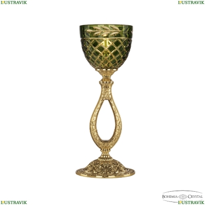 Настольная лампа 71300L/15 G P1 Amber-Green/H-1J ★Bohemia Ivele Crystal, Золото► — Купить▼
