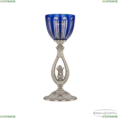 Настольная лампа 71400L/15 NW P1 Clear-Blue/H-1H FA2S ★Bohemia Ivele Crystal, Никель белёный► — Купить▼