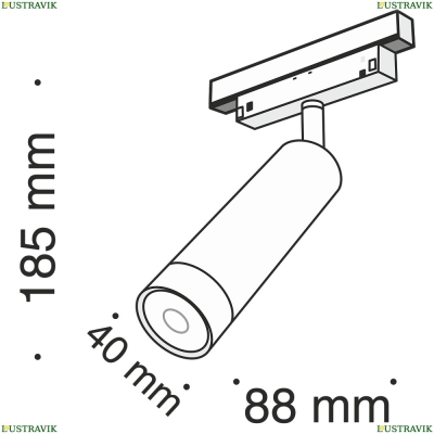 Светильник TR019-2-7W4K-B ★Maytoni, 1 x 7Вт☀, Черный► — Купить▼