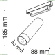 Светильник TR019-2-7W4K-B ★Maytoni, 1 x 7Вт☀, Черный► — Купить▼