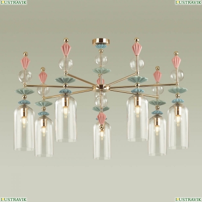 Люстра 4855/7C ★Odeon Light, 7 x 40Вт☀, Золото► — Купить▼