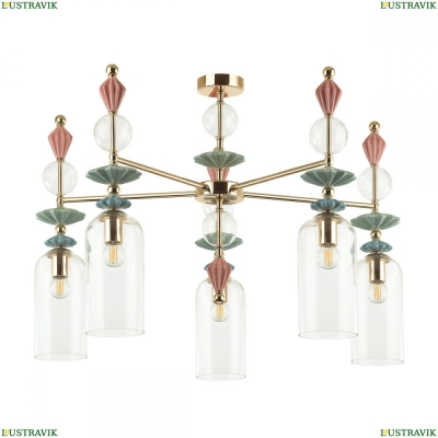 Люстра 4855/5C ★Odeon Light, 5 x 40Вт☀, Золото► — Купить▼