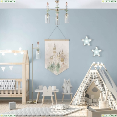 Люстра 4855/3C ★Odeon Light, 3 x 40Вт☀, Золото► — Купить▼
