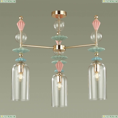 Люстра 4855/3C ★Odeon Light, 3 x 40Вт☀, Золото► — Купить▼