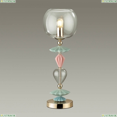 Настольная лампа 4855/1T ★Odeon Light, 1 x 40Вт☀, Золото► — Купить▼