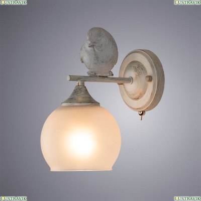 Бра A2150AP-1WG ★Arte Lamp, Белый с патиной► — Купить▼