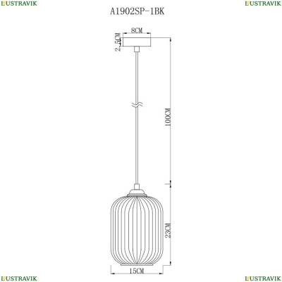 Подвес A1902SP-1BK ★Arte Lamp, Черный► — Купить▼