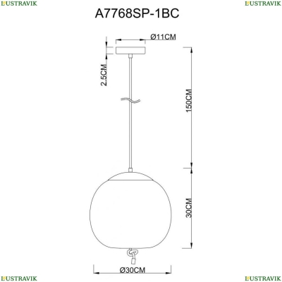 Подвес A7768SP-1BC ★Arte Lamp, Черный► — Купить▼