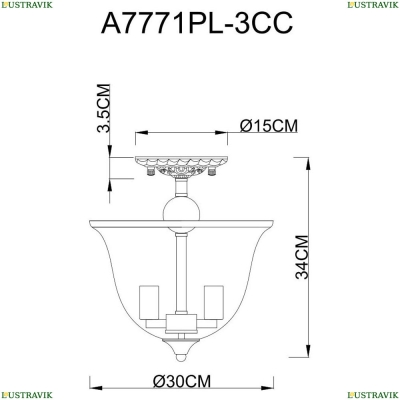 Люстра A7771PL-3CC ★Arte Lamp, Хром► — Купить▼