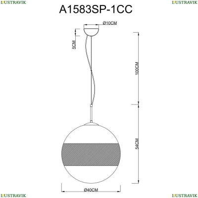Подвес A1583SP-1CC ★Arte Lamp, Хром► — Купить▼