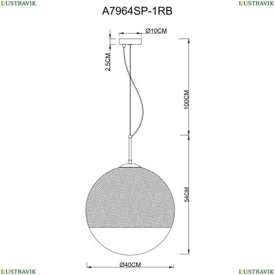 Подвес A7964SP-1RB ★Arte Lamp, Бронза► — Купить▼