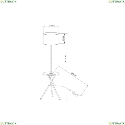 Торшер A2070PN-1BK ★Arte Lamp, Черный► — Купить▼