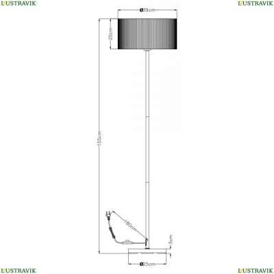 Торшер A1021PN-1SS ★Arte Lamp, Серый► — Купить▼