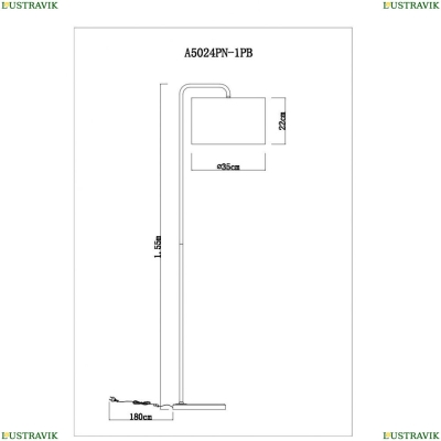 Торшер A5024PN-1PB ★Arte Lamp, Медь► — Купить▼