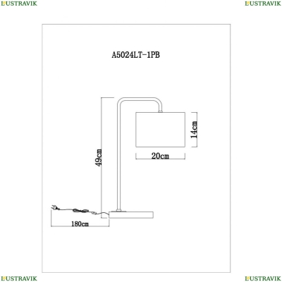 Настольная лампа A5024LT-1PB ★Arte Lamp, Медь► — Купить▼
