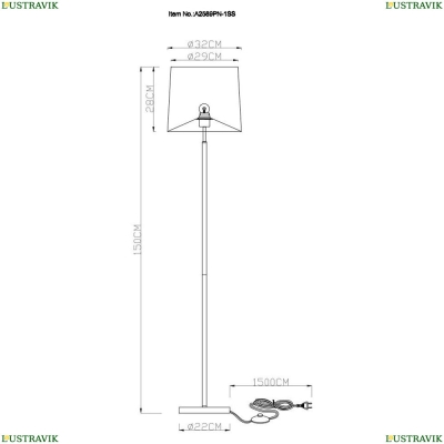 Торшер A2589PN-1SS ★Arte Lamp, Серый► — Купить▼