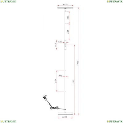 Торшер A1822PN-1BK ★Arte Lamp, Черный► — Купить▼