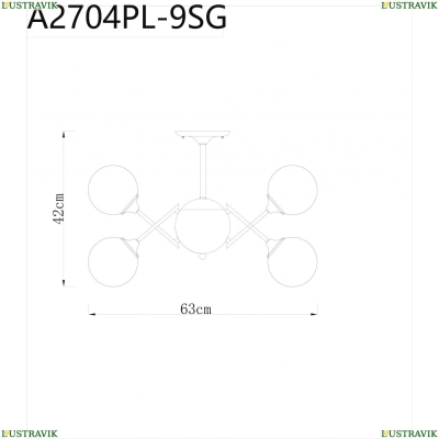 Люстра A2704PL-9SG ★Arte Lamp, Золото► — Купить▼