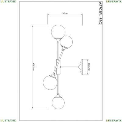 Люстра A2703PL-6SG ★Arte Lamp, Золото► — Купить▼