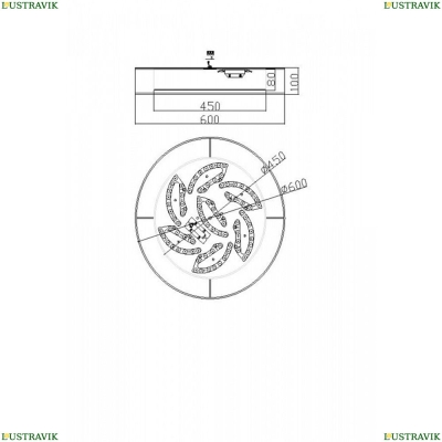 Светильник FR6005CL-L48G ★Freya, 1 x 48Вт☀, Золото► — Купить▼
