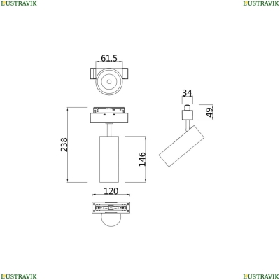 Светильник TR019-2-15W4K-W ★Maytoni, 1 x 18Вт☀, Белый► — Купить▼