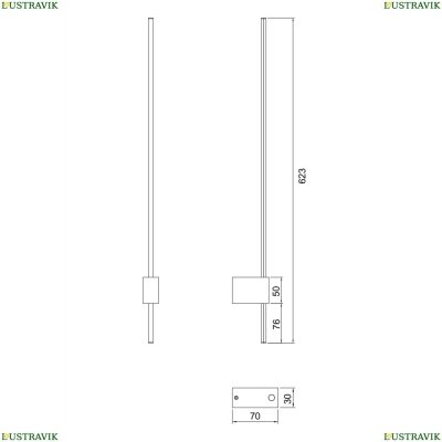 Светильник C070WL-L6GB3K ★Maytoni, 1 x 6Вт☀, Черный► — Купить▼