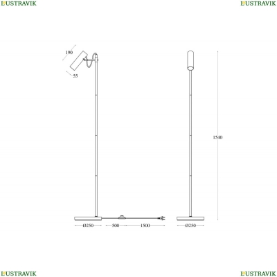 Торшер MOD129FL-01W ★Maytoni, 1 x 40Вт☀, Белый► — Купить▼